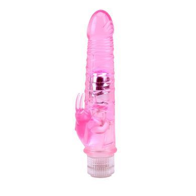 Подвійний вібратор Chisa Novelties Jelly Glitters Dual Teaser Pink