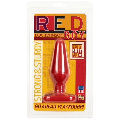 Анальна пробка Doc Johnson Red Boy - Medium 5.5 Inch, макс. діаметр 4 см, Червоний