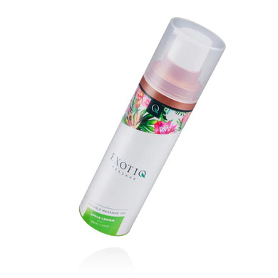 Масло для массажа съедобное с ароматом и вкусом яблока и лимона Exotiq Massage Oil Apple Lemon -