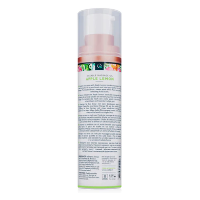 Масло для массажа съедобное с ароматом и вкусом яблока и лимона Exotiq Massage Oil Apple Lemon -