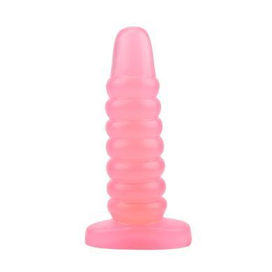 Большая анальная пробка&nbsp;Chisa&nbsp;Hi-Rubber Chubby Anal Plug Pink