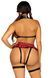 Leg Avenue Harness teddy & skirt Black S