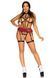 Leg Avenue Harness teddy & skirt Black S
