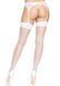 Leg Avenue Backseam Thigh Highs OS White