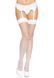 Leg Avenue Backseam Thigh Highs OS White