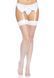 Leg Avenue Backseam Thigh Highs OS White