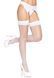 Leg Avenue Backseam Thigh Highs OS White