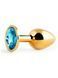 Анальна пробка з каменем Chisa Hi-Basic Gold Blue Gem Anal Plug