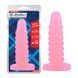 Большая анальная пробка&nbsp;Chisa&nbsp;Hi-Rubber Chubby Anal Plug Pink