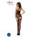 Бодістокінг Passion BS056 black, комбінезон, імітація панчох, Черный