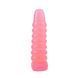 Большая анальная пробка&nbsp;Chisa&nbsp;Hi-Rubber Chubby Anal Plug Pink