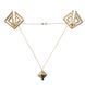 Зажимы для сосков с тяжелой подвеской LOCKINK Adjustable Nipple Clamps with Heavy Pendant - Golden