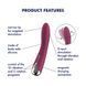 Вибратор точки G с вращением Satisfyer Spinning Vibe 1 Red, 2 мотора