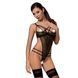 Боди монокини с открытой грудью VALERY BODY black XXL/XXXL - Passion Exclusive