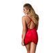 Сорочка приталенная с открытой спиной LENA CHEMISE red 4XL/5XL - Passion, трусики, Красный