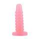 Большая анальная пробка&nbsp;Chisa&nbsp;Hi-Rubber Chubby Anal Plug Pink