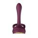 Смарт ерекційне кільце Zalo &mdash; BAYEK Velvet Purple, подвійне з ввідною частиною, пульт ДК
