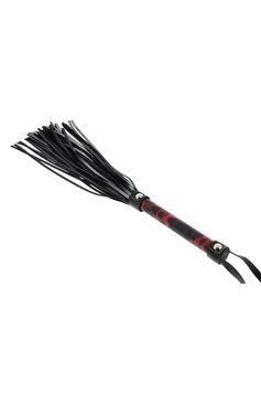 Флогер з петлею Dream toys Blaze Luxury Fetish для БДСМ практик, чорний з червоним