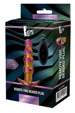 Анальна пробка із вібрацією скляна Dream Toys GLAMOUR GLASS
