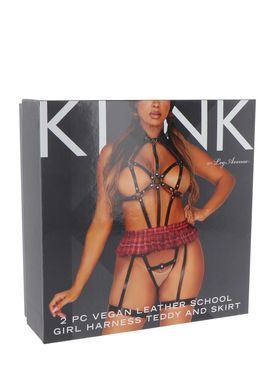 Leg Avenue Harness teddy & skirt Black M