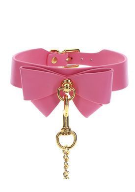 Нашийник з повідцем Taboom Malibu Collar and Leash з веганської шкіри, рожевий