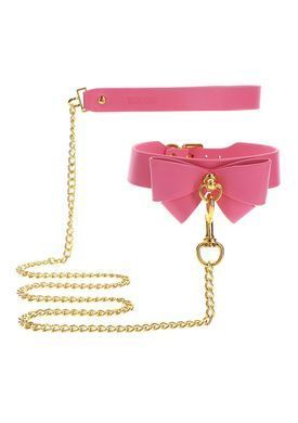 Нашийник з повідцем Taboom Malibu Collar and Leash з веганської шкіри, рожевий