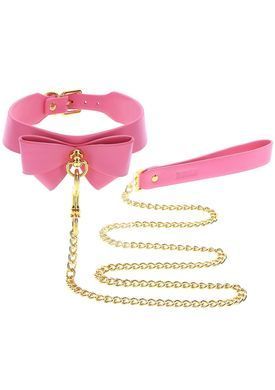 Нашийник з повідцем Taboom Malibu Collar and Leash з веганської шкіри, рожевий