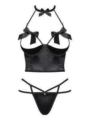 Комплект Obsessive Delishya set 2-pcs black L/XL