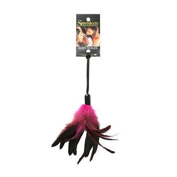 Метелочка-щекоталка Sportsheets - PLEASURE FEATHER ROSE на веревочной петле, Розовый