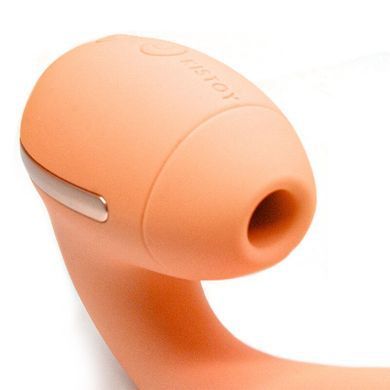 Вакуумный вибратор Kistoy Tina Mini Orange, вагинально-клиторальный, Оранжевый