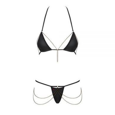 Комплект Obsessive Redella 2-pcs set black S/M