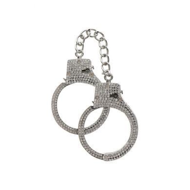 Наручники з камінням Taboom Luxury Bondage Essentials металеві, сріблясті