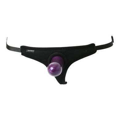 Трусики-стринги со страпоном Sportsheets Bikini Strap-On, диаметр 3,5см, Сиреневый