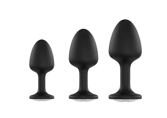 Анальна пробка Dorcel Geisha Plug Diamond L з кулькою всередині, створює вібрації, макс. діаметр 4 с, Черный