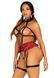 Leg Avenue Harness teddy & skirt Black M