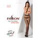 Эротические колготки-бодистокинг Passion S021 black, в крупную сетку с высоким пояском, Черный