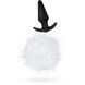 Анальная пробка с помпоном POM PLUGS FUR POM POM WHITE