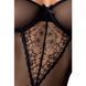 Корсет с пажами VELIA CORSET black XXL/XXXL - Passion Exclusive, трусики, полупрозрачный, Черный