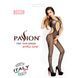 Бодистокинг Passion BS028 black, комбинезон, мелкая сеточка с цветочным рисунком на ногах, Черный