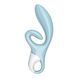 Вибратор-кролик Satisfyer Touch Me Blue, двойной отросток, 3 мощных мотора