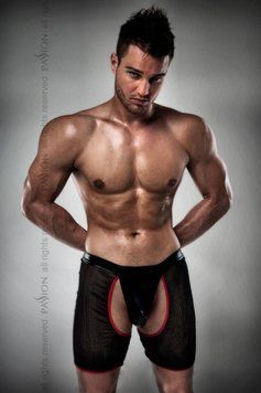 Чоловічі трусики-шорти Passion 012 THONG black S/M, Черный
