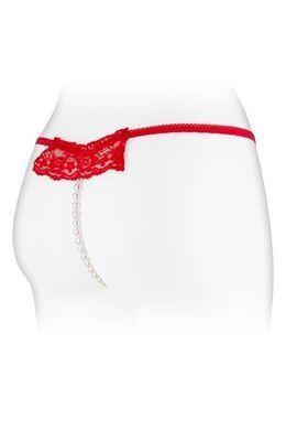 Трусики-стринги с жемчужной ниткой Fashion Secret KATIA Red, Красный