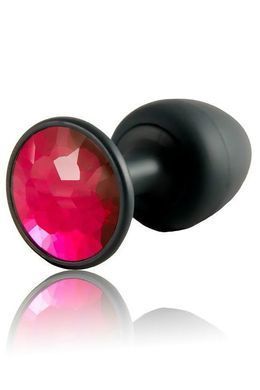 Анальная пробка Dorcel Geisha Plug Ruby L с шариком внутри, создает вибрации, макс. диаметр 4см, Черный