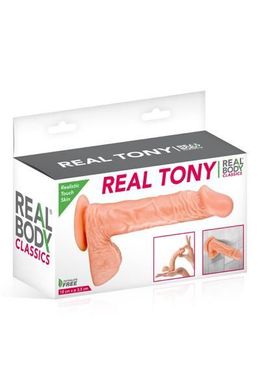 Фаллоимитатор Real Body - Real Tony Flash, TPE, диаметр 3,5см, Телесный