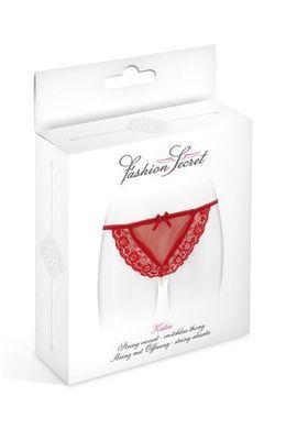 Трусики-стринги с жемчужной ниткой Fashion Secret KATIA Red, Красный