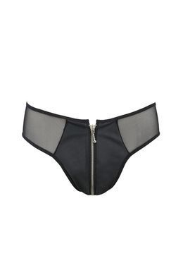 Чоловічі сліпи на блискавці Passion Slip Timmy S/M, чорні, екошкіра, сітка