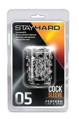Насадка на пеніс відкрита Blush Stay Hard із рельєфом, прозора