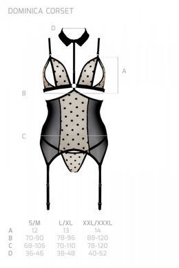 DOMINICA CORSET black S/M - Passion