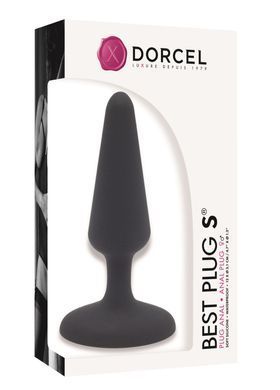 Анальна пробка Dorcel Best Plug S м'який soft-touch силікон, макс. діаметр 3,1см, Черный