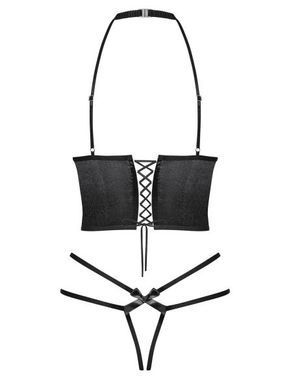 Комплект Obsessive Delishya set 2-pcs black S/M